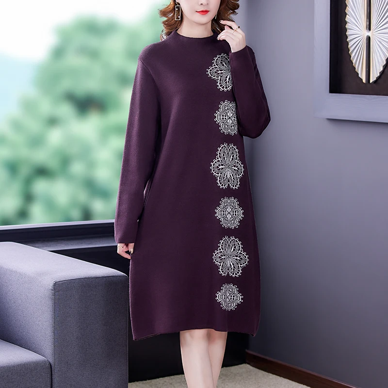 Fashion Wool Knitted Dress Women's 2022 Autumn Winter Large Size Loose Tight Jacquard Dress Casual Retro Elegant Party Dress
Fashion Wool Knitted Dress Women's 2022 Autumn Winter Large Size Loose Tight Jacquard Dress Casual Retro Elegant Party Dress