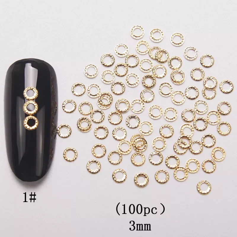 HNUIX 100 pcs new 3d nail art deco silver mini japan gold alloy hollow rivet hardware tools kawaii circle nail
HNUIX 100 pcs new 3d nail art deco silver mini japan gold alloy hollow rivet hardware tools kawaii circle nail