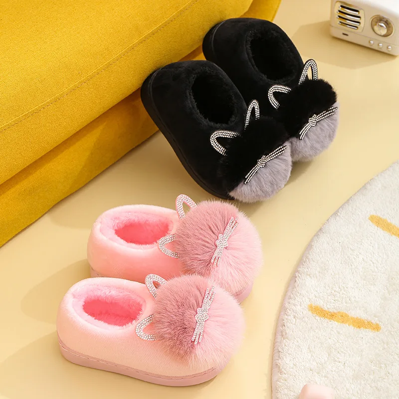 Winter Children's Girl Boy RhinestonePlush Warm Slippers Cute Cartoon Cat Home Comfortable Slippers Non-Slip Soft Kids Slipper
Winter Children's Girl Boy RhinestonePlush Warm Slippers Cute Cartoon Cat Home Comfortable Slippers Non-Slip Soft Kids Slipper