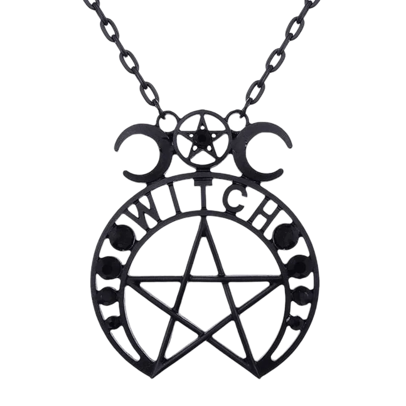 Black Moon Gothic Pentagram Necklace Lucky Satan Mysterious Witch Jewelry Accessories Men and Women Amulet Gift
Black Moon Gothic Pentagram Necklace Lucky Satan Mysterious Witch Jewelry Accessories Men and Women Amulet Gift