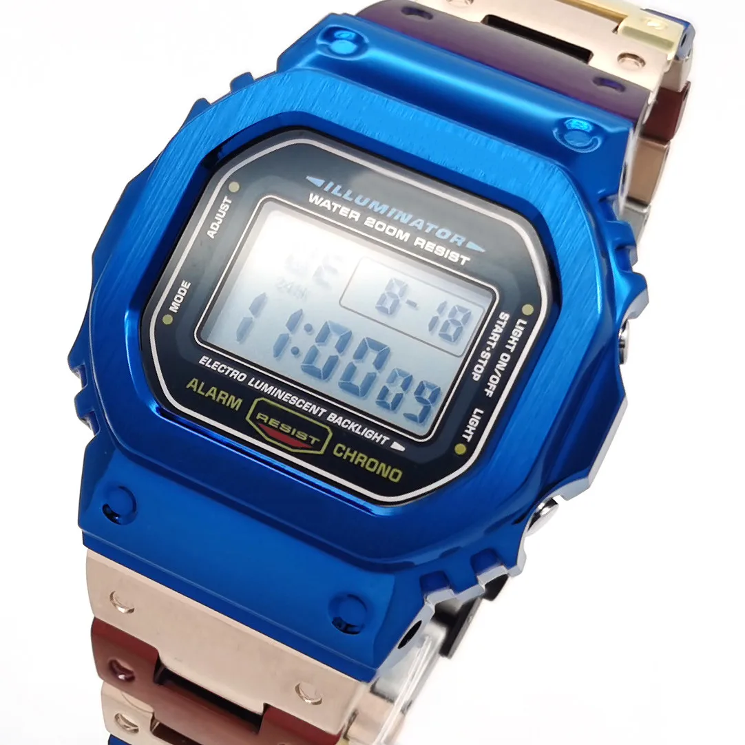 

Colorful CasiOak 4th Generation Metal Bezel DW5600 Watch Strap Watch Band Case Set for Casio G-Shock DW-5600 G-5600E GW-M5610