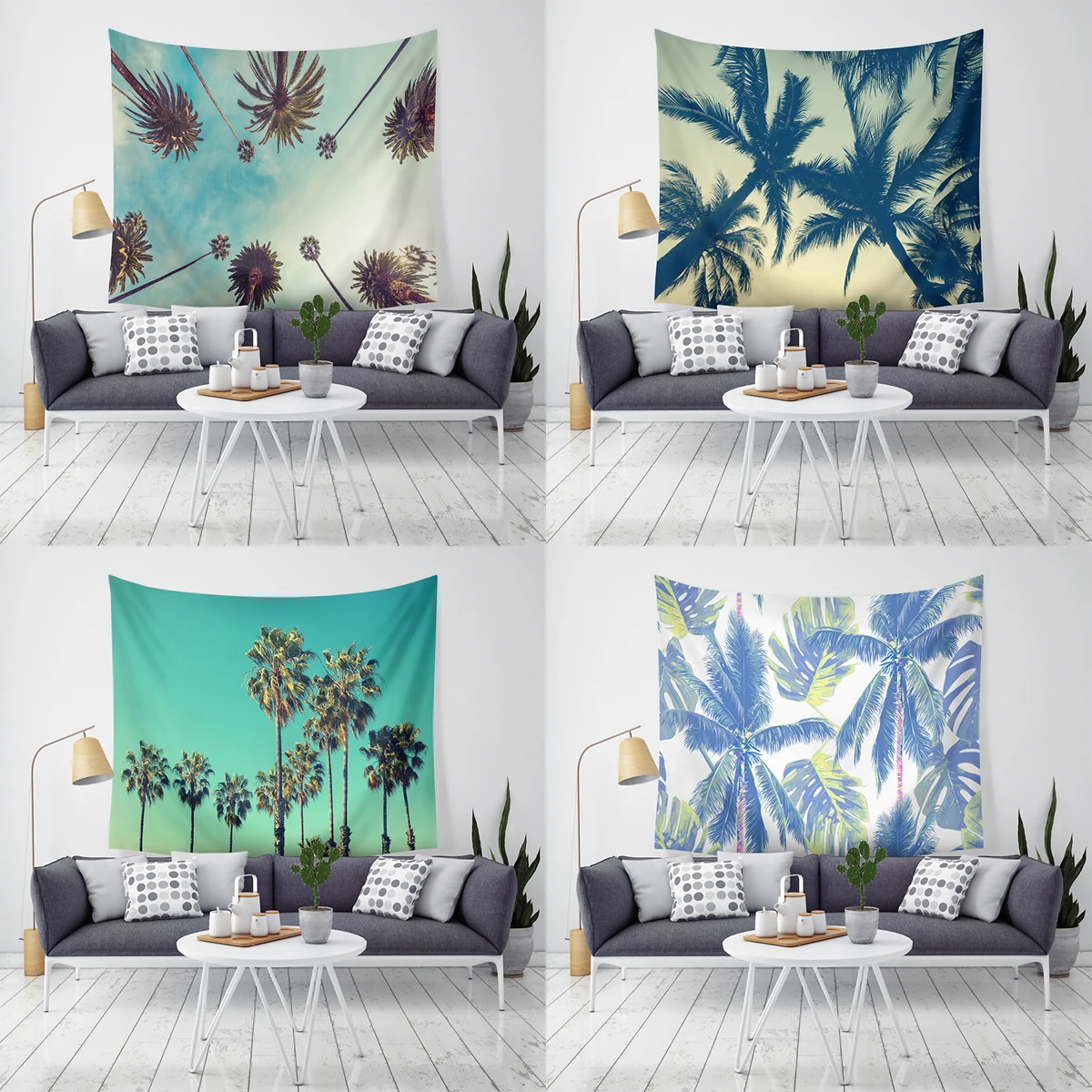 

ZHENHE Beach Coconut Tree Tapestry Home Decor Wall Hanging Tapestries Bedspread Yoga Mat Blanket