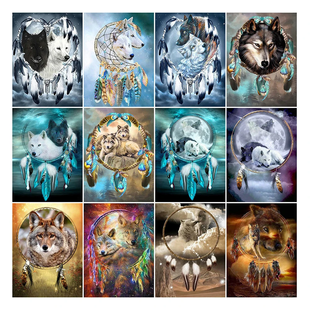 5D Diamond Embroidery Beautiful Wolf Full Square/Round Diamond Painting Animal Dream Feather Cross Stitch Handmade Gift mosaic
5D Diamond Embroidery Beautiful Wolf Full Square/Round Diamond Painting Animal Dream Feather Cross Stitch Handmade Gift mosaic
