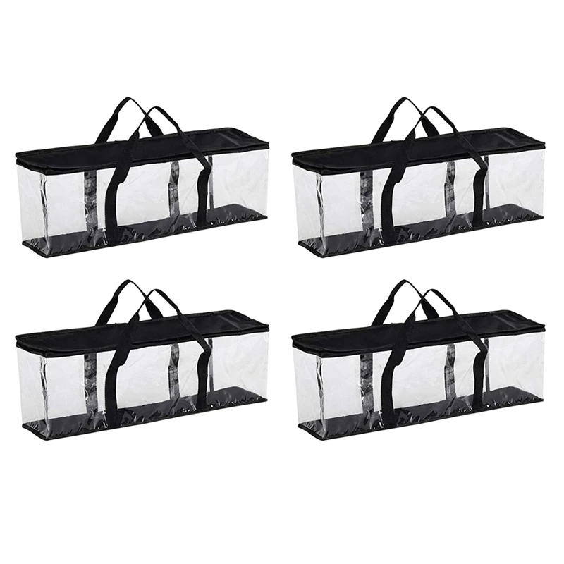 

Retail 4X Large Clear Holds DVD CD Storage Holder Easy Zip Closure Carry Bag Organizer