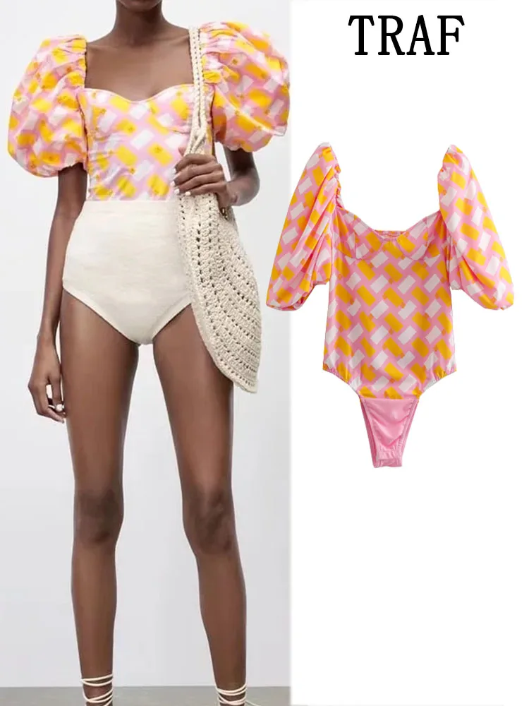 ZA&ree TRAF Summer Women Short Jumpsuits 2022 New O-neck Printed Poplin Puff Sleeves Jumpsuit Female Beach Style Bodysuit
ZA&ree TRAF Summer Women Short Jumpsuits 2022 New O-neck Printed Poplin Puff Sleeves Jumpsuit Female Beach Style Bodysuit