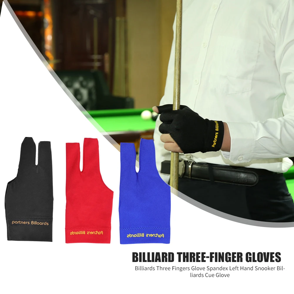 

Snooker Billiard Glove Three Fingers Billiards Mittens Spandex Snooker Billiards Gloves Non-Slip Elasticity Billiard Accessories