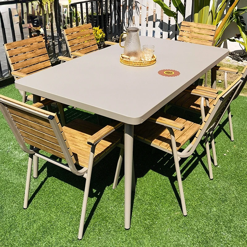 Outdoor outdoor WPC table and chairs, vintage furniture, courtyard outdoor leisure backrest chairs, leisure table and chair
Outdoor outdoor WPC table and chairs, vintage furniture, courtyard outdoor leisure backrest chairs, leisure table and chair