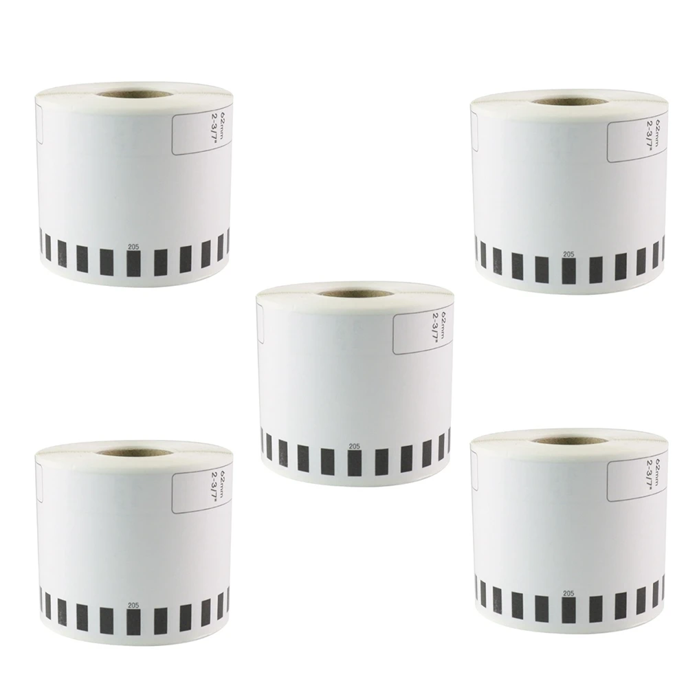 5 Refill Rolls Compatible DK-22205 Label 62mmx30.48M Continuous Compatible for Brother Label Printer White Paper DK22205
5 Refill Rolls Compatible DK-22205 Label 62mmx30.48M Continuous Compatible for Brother Label Printer White Paper DK22205
