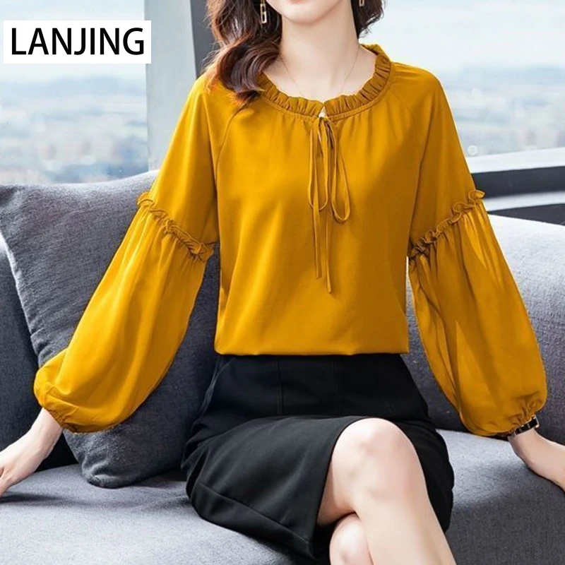 Осень 2021, свободная Женская одежда, блузка с длинным рукавом, ажурный топ
Осень 2021, свободная Женская одежда, блузка с длинным рукавом, ажурный топ