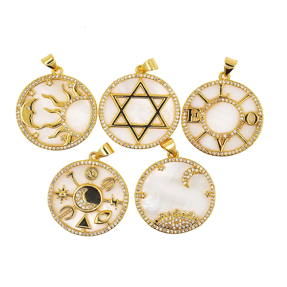 Luxury Natural Shell Pearl Sun Sun And Moon Star Of David Pendant CZ Gold Plated Necklace Accessories For Women Charms Jewelry
Luxury Natural Shell Pearl Sun Sun And Moon Star Of David Pendant CZ Gold Plated Necklace Accessories For Women Charms Jewelry