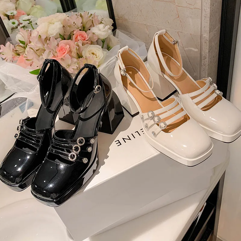 MKKHOU Fashion Pumps New High Quality Leather Ankle Buckle Platform Shoes Sweet Mary Jane High Heels Modern Women Shoes
MKKHOU Fashion Pumps New High Quality Leather Ankle Buckle Platform Shoes Sweet Mary Jane High Heels Modern Women Shoes