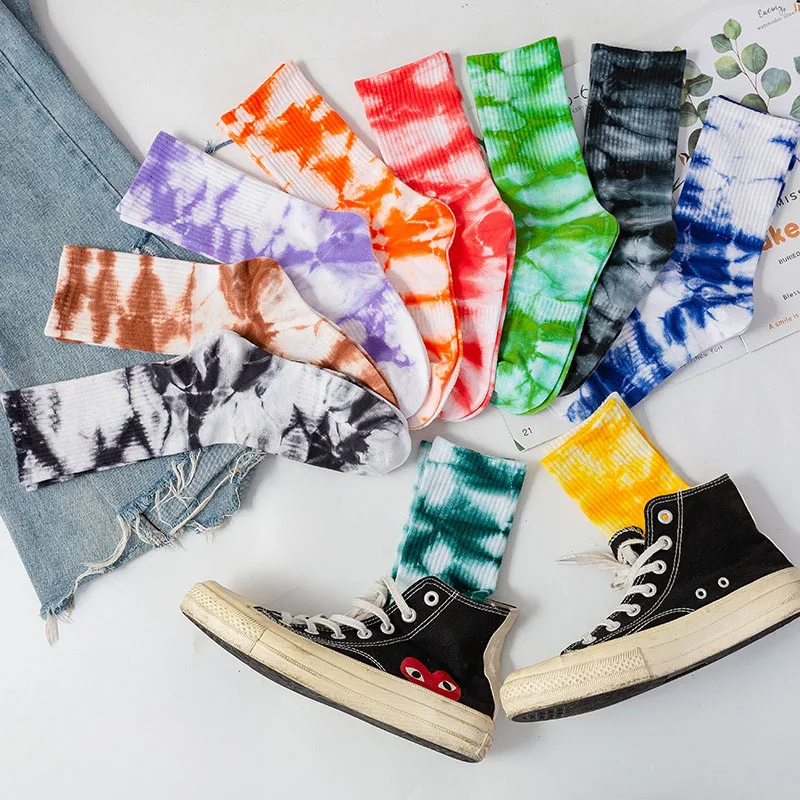 Tie Dyed Socks For Men And Women's New Colored Pure Cotton Long Barrel Hooked Basketball Socks Seasonal Sports Trend
Tie Dyed Socks For Men And Women's New Colored Pure Cotton Long Barrel Hooked Basketball Socks Seasonal Sports Trend