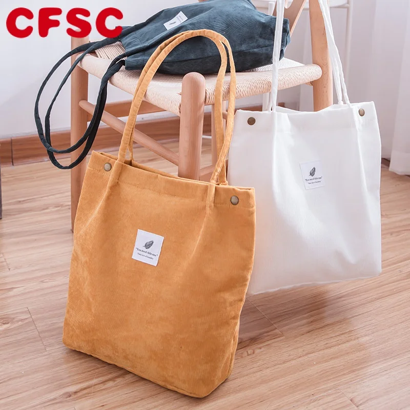 Women Corduroy Shoulder Bag Reusable Shopping Bags Casual Tote 2022 New Soft Female Handbag Hot sale Canvas Large Size Pocket
Women Corduroy Shoulder Bag Reusable Shopping Bags Casual Tote 2022 New Soft Female Handbag Hot sale Canvas Large Size Pocket