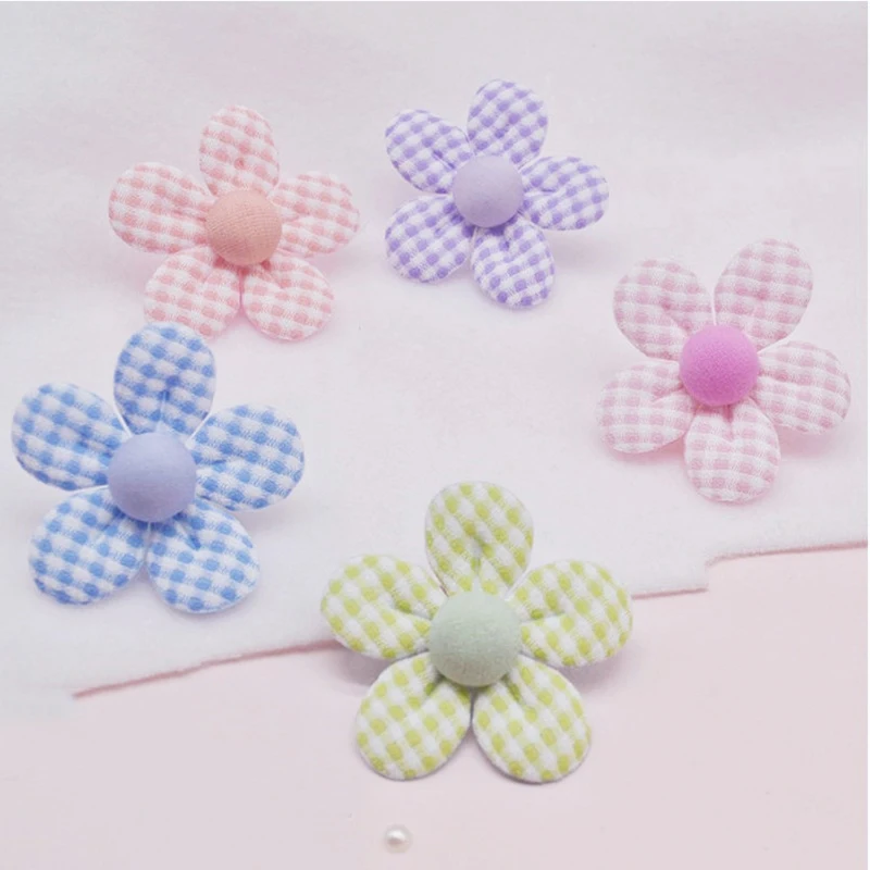 30Pcs 5.2CM Gingham Flower With Button Appliques For Clothes Hat Sewing Supplies DIY Headwear Hair Clip Bow Decor Patches
30Pcs 5.2CM Gingham Flower With Button Appliques For Clothes Hat Sewing Supplies DIY Headwear Hair Clip Bow Decor Patches