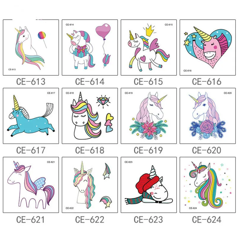 5-20pcs Unicorn Cartoons Kids Temporary Tattoo Sticker Colorful Fake Tattoo Flash Waterproof Small Body Art Couple Child Designs
5-20pcs Unicorn Cartoons Kids Temporary Tattoo Sticker Colorful Fake Tattoo Flash Waterproof Small Body Art Couple Child Designs