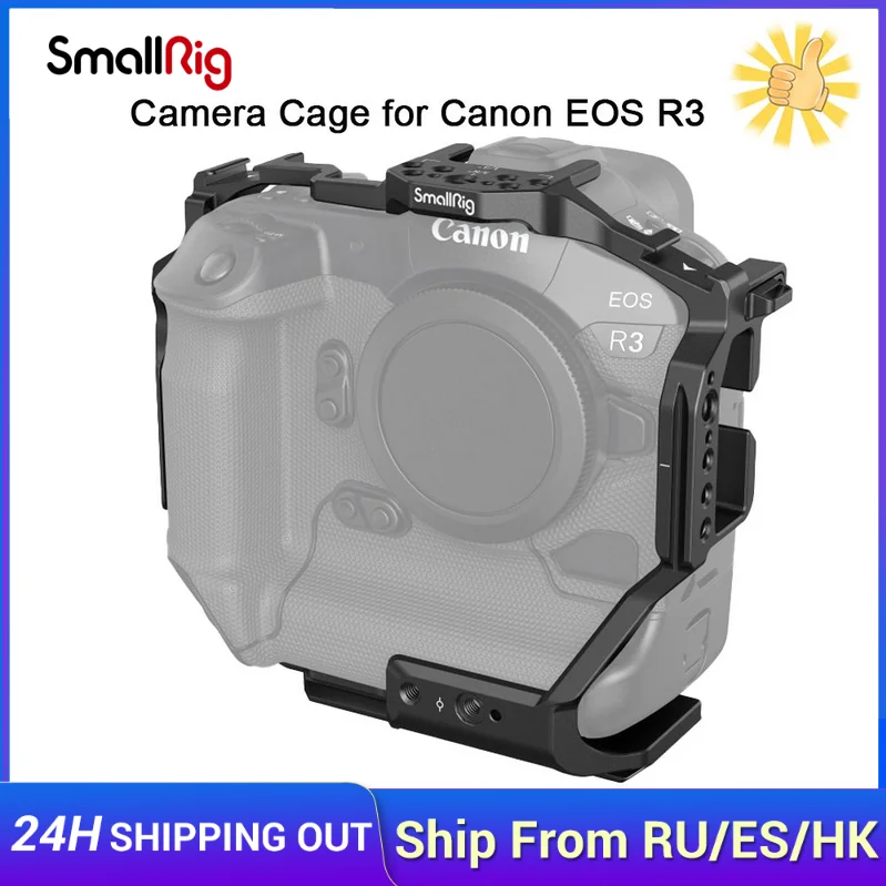 Клетка SmallRig для камеры Canon EOS R3, все в одном, с быстросъемными пластинами Arca-Swiss для съемки в разных условиях, 3884
Клетка SmallRig для камеры Canon EOS R3, все в одном, с быстросъемными пластинами Arca-Swiss для съемки в разных условиях, 3884