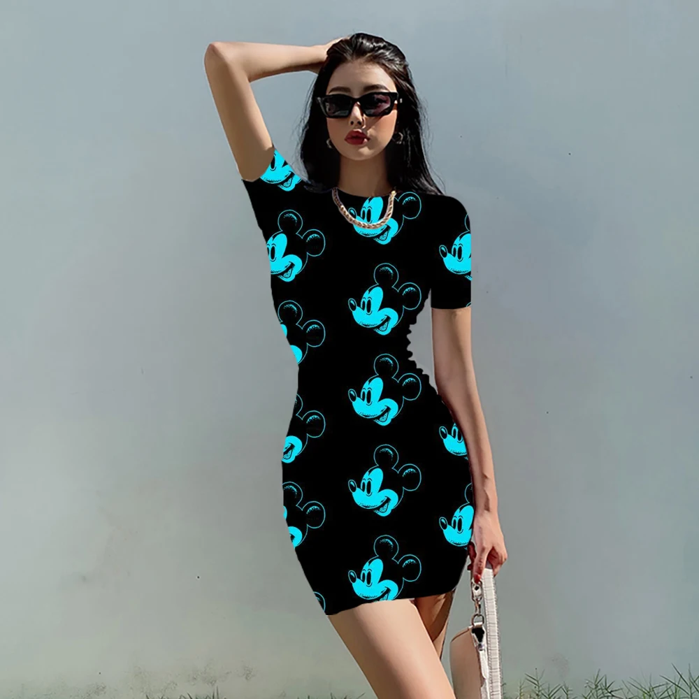 Hot Fashion Minnie Mickey Mouse Donald Pluto Cartoon Print O-Neck Pullover Women Short Sleeve Mini Straight Dress Disney Dress
Hot Fashion Minnie Mickey Mouse Donald Pluto Cartoon Print O-Neck Pullover Women Short Sleeve Mini Straight Dress Disney Dress