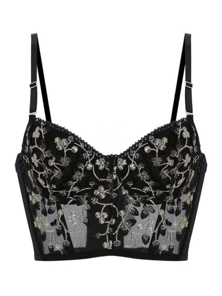 3D embroidery bra, sexy fishbone lace bra, steel ring widened bust, 3/4 cup, underwear
3D embroidery bra, sexy fishbone lace bra, steel ring widened bust, 3/4 cup, underwear