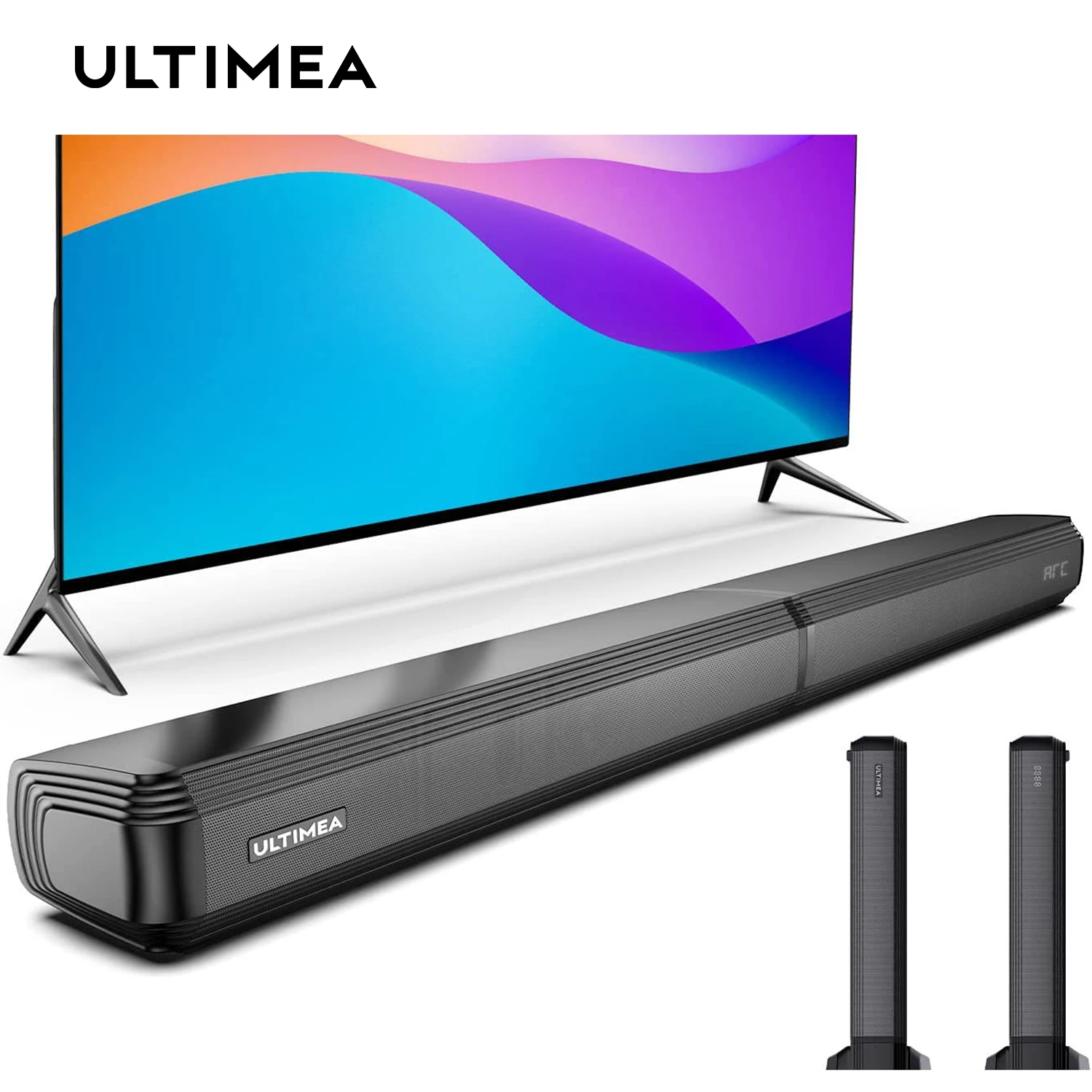 ULTIMEA speaker bluetooth 5.0, 2.2ch TV Soundbar, 2 in 1 Separable Loudspeaker Surround Sound bar TV Speaker, ARC / Optical /Aux 
ULTIMEA speaker bluetooth 5.0, 2.2ch TV Soundbar, 2 in 1 Separable Loudspeaker Surround Sound bar TV Speaker, ARC / Optical /Aux