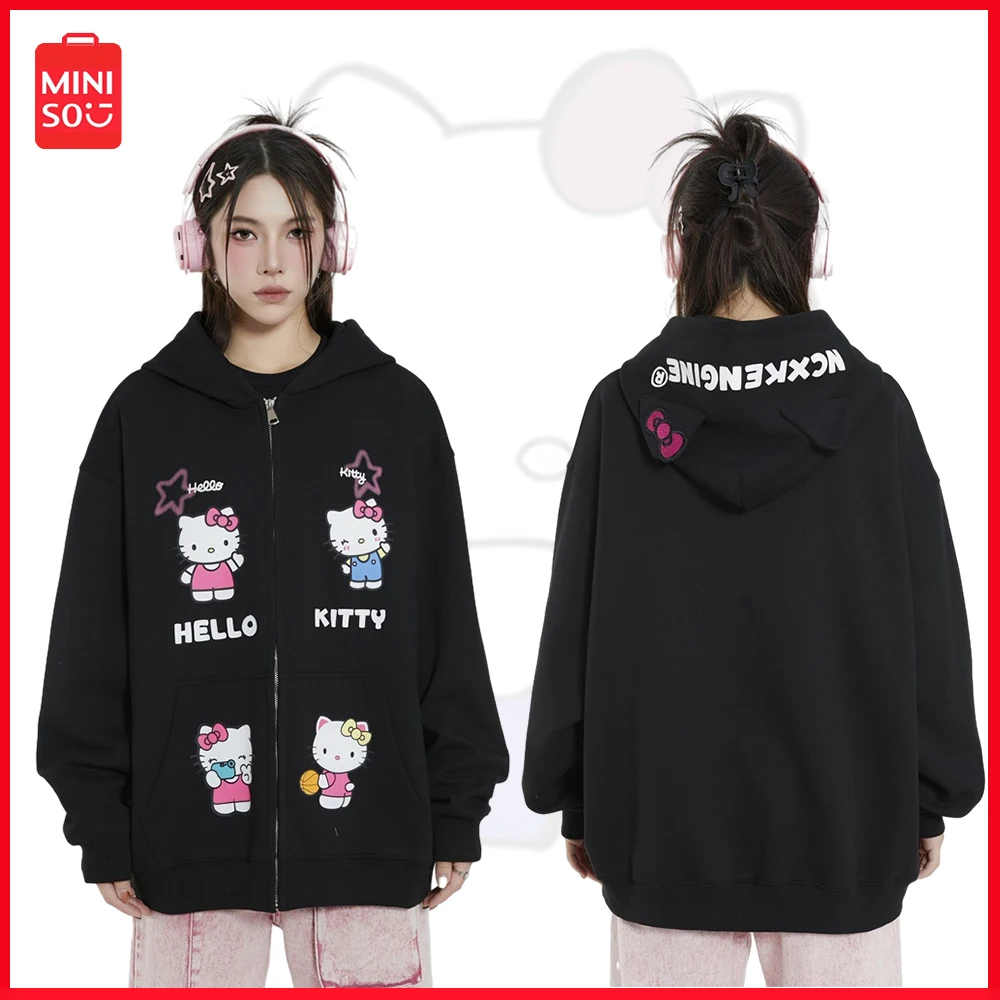 2023 Miniso Sanrio Hellokitty Kawaii Printed Hooded Sweatshirt Tide Cardigan Jacket Couple Zipper Top Y2K Hundred Sports Hoodie
2023 Miniso Sanrio Hellokitty Kawaii Printed Hooded Sweatshirt Tide Cardigan Jacket Couple Zipper Top Y2K Hundred Sports Hoodie