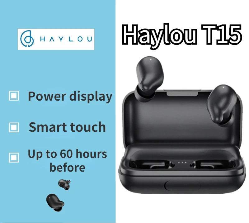 TWS-стереонаушники HAYLOU T15 с поддержкой bluetooth 5,0 и сенсорным управлением
TWS-стереонаушники HAYLOU T15 с поддержкой bluetooth 5,0 и сенсорным управлением