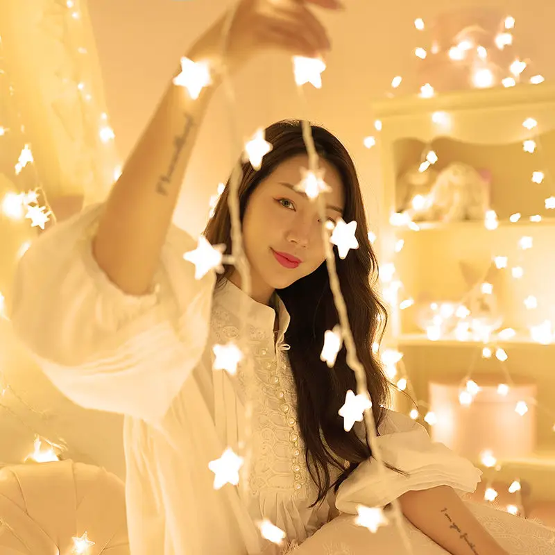 2.5/3M Snowflake Led Lights String USB/Battery Power Flash Star Christmas Led Light For Bedroom Decoration Wedding Fairy Light 
2.5/3M Snowflake Led Lights String USB/Battery Power Flash Star Christmas Led Light For Bedroom Decoration Wedding Fairy Light