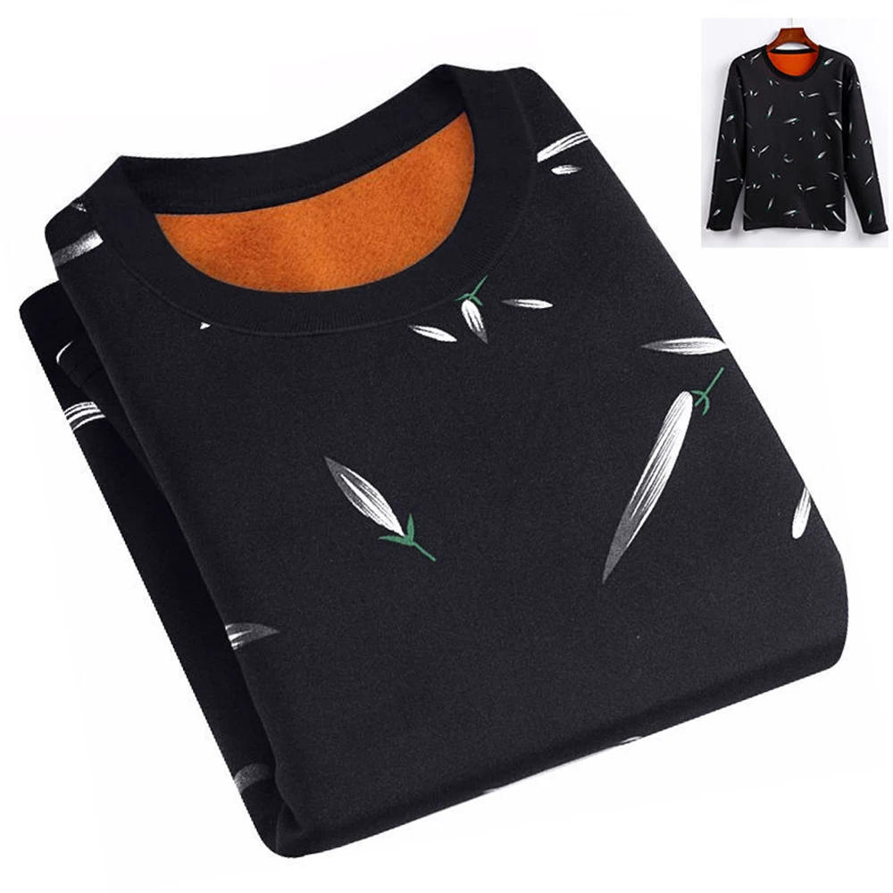 Men Thickened Fleece Top Winter Thermal Underwear Pullovers Long Sleeve Sweatshirts Warm Crew Neck Velvet Printed Top 2022 New
Men Thickened Fleece Top Winter Thermal Underwear Pullovers Long Sleeve Sweatshirts Warm Crew Neck Velvet Printed Top 2022 New