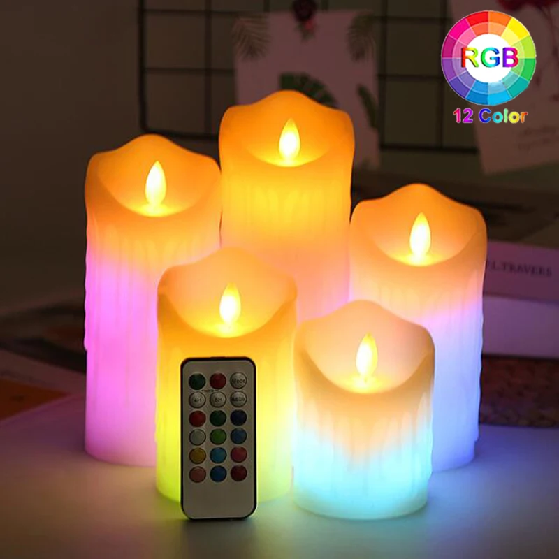 RGB Remote Candles Lights LED Flickering Candles Flameless Tea Light Battery Powered for Home Wedding Christmas Birthday Party
RGB Remote Candles Lights LED Flickering Candles Flameless Tea Light Battery Powered for Home Wedding Christmas Birthday Party