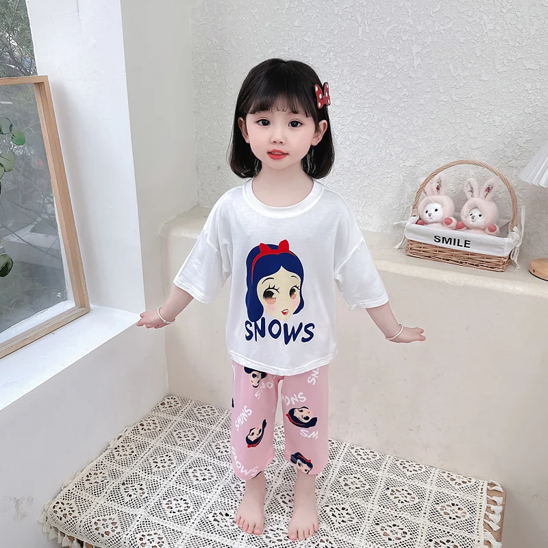 Summer Casual Trend Fashion Simple Modal Girl Head Home Pajamas Alphabet Cartoon Cute Children's Clothing
Summer Casual Trend Fashion Simple Modal Girl Head Home Pajamas Alphabet Cartoon Cute Children's Clothing