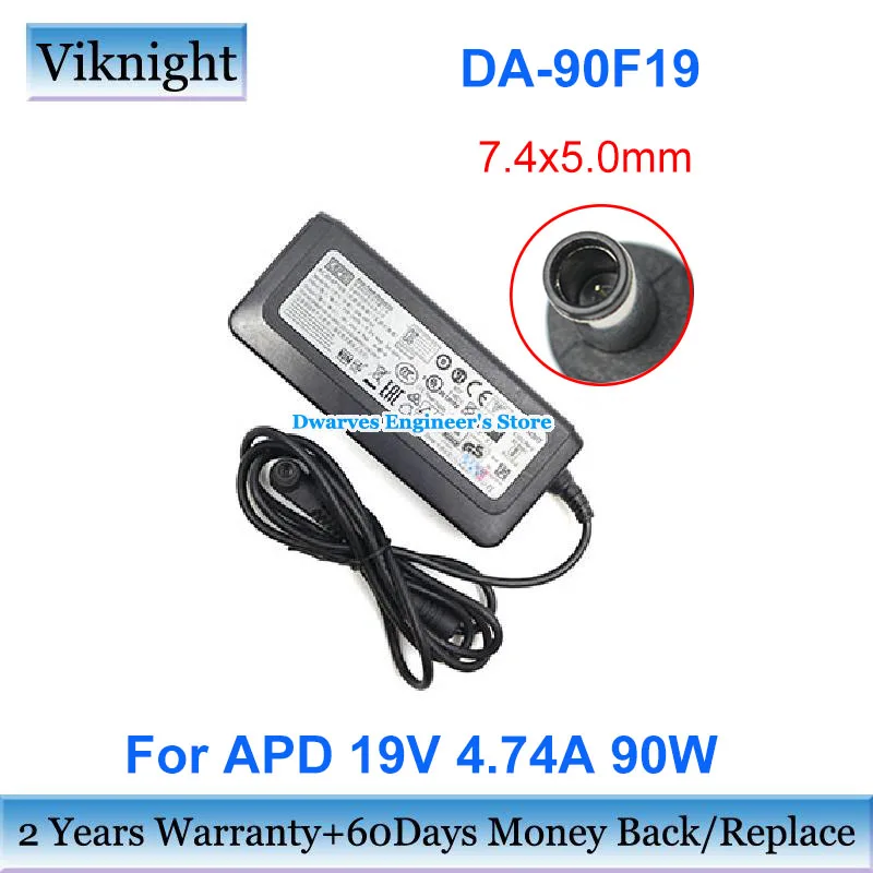 Genuine 19V 4.74A APD AC Adapter DA-90F19 90W Power Supply Round 7.4x5.0mm With 1 Pin Laptop Charger
Genuine 19V 4.74A APD AC Adapter DA-90F19 90W Power Supply Round 7.4x5.0mm With 1 Pin Laptop Charger