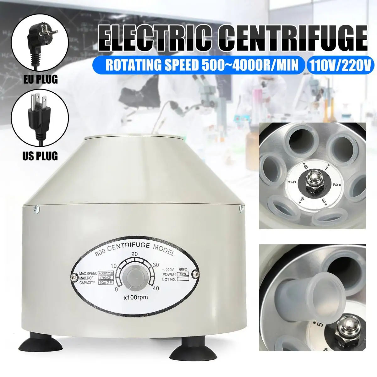 800-1 Electric Laboratory Centrifuge Medical Practice Machine Supplies Prp Isolate Serum 4000rpm 1790g 6pcs 20ml Centrifuge Tube
800-1 Electric Laboratory Centrifuge Medical Practice Machine Supplies Prp Isolate Serum 4000rpm 1790g 6pcs 20ml Centrifuge Tube