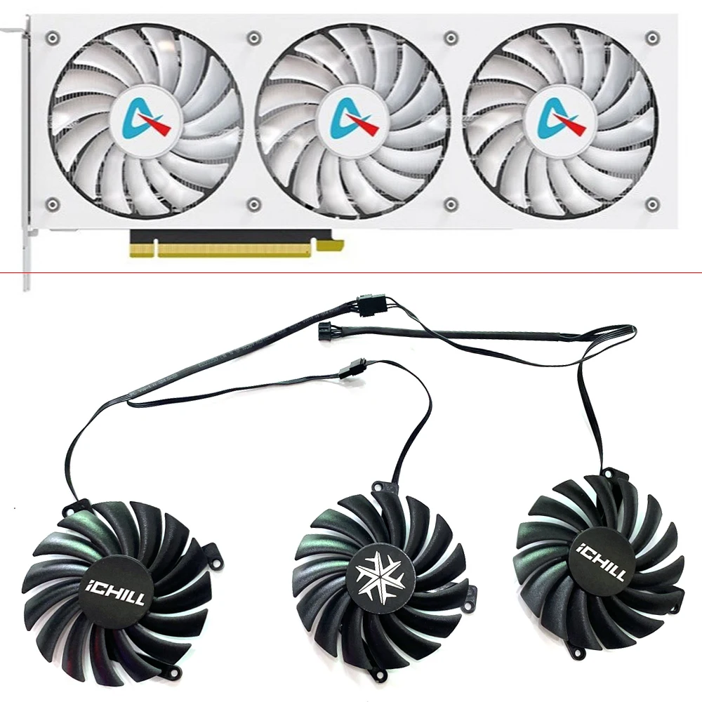 

NEW 3PCS Cooling Fan 85MM CF-12910S 4PIN GEFORCE RTX3080 Ti X3W GPU FAN For AX Gaming RTX3090 X3W 3080 ti Graphics Card Fans