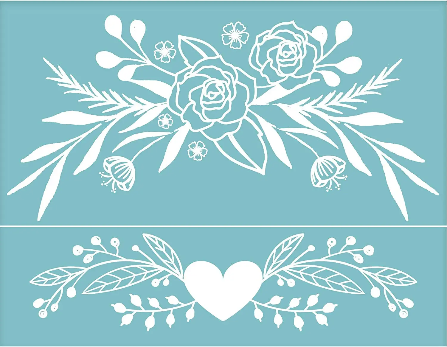 Self-Adhesive Silk Screen Printing Stencil Reusable Pattern Stencils Flower with Heart for Painting on Wood Fabric T-Shirt Wall
Self-Adhesive Silk Screen Printing Stencil Reusable Pattern Stencils Flower with Heart for Painting on Wood Fabric T-Shirt Wall