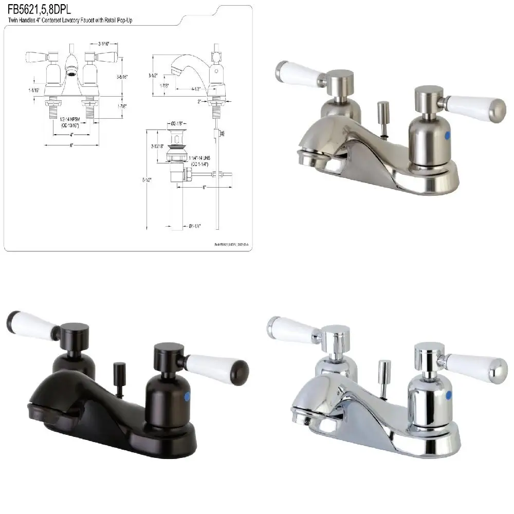 Stunning Modern Sophisticated 4 Inch Brushed Nickel Centerset Bathroom Faucet Design, Perfect Finish.
Stunning Modern Sophisticated 4 Inch Brushed Nickel Centerset Bathroom Faucet Design, Perfect Finish.