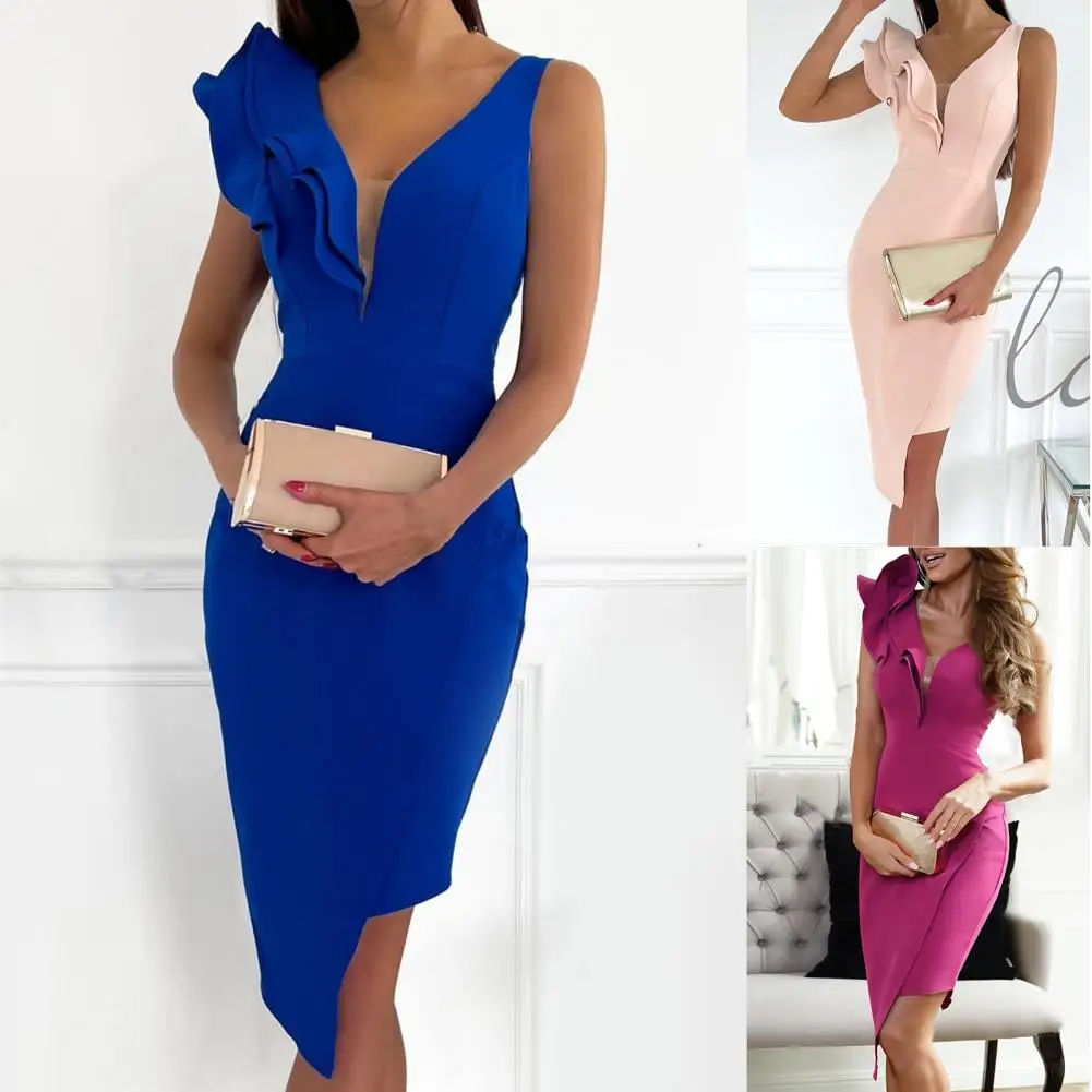Bodycon Dress Backless Formal Split V Neck Irregular Hem Dress Formal Dress for Banquet
Bodycon Dress Backless Formal Split V Neck Irregular Hem Dress Formal Dress for Banquet