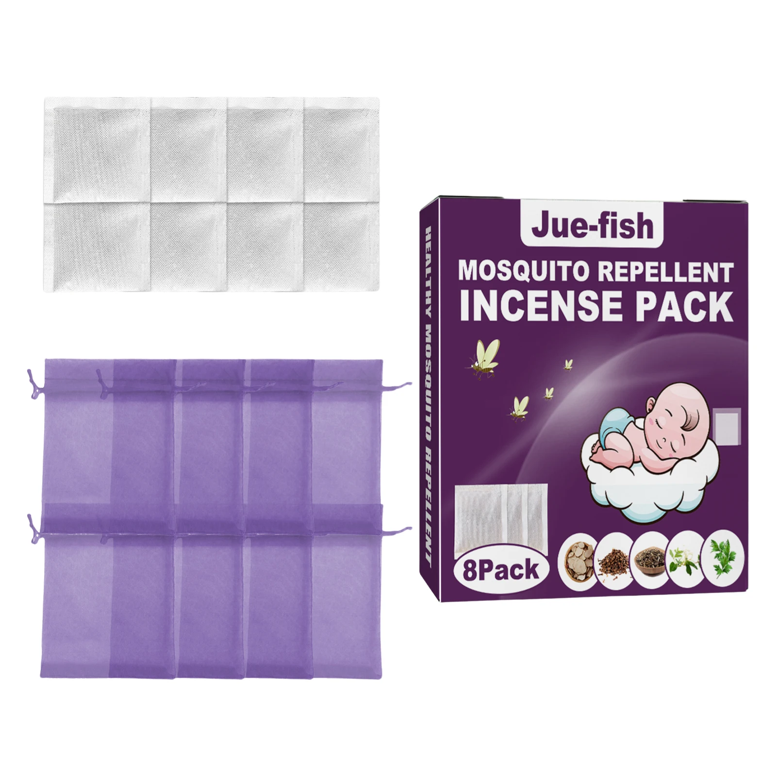 8Pcs Mosquitoes Control Pouches Natural Ingredients Scent Pouches Anti-mosquitoes Incense Bag Easy To Use Natural Scent Bag For
8Pcs Mosquitoes Control Pouches Natural Ingredients Scent Pouches Anti-mosquitoes Incense Bag Easy To Use Natural Scent Bag For