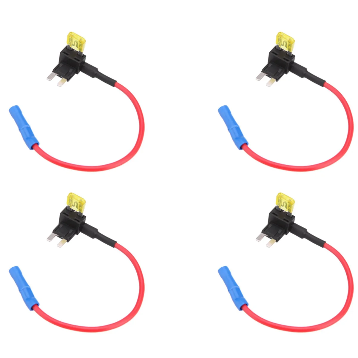 

4X 2-Insert Blade Fuse Adapter Voltage Tap for Automotive Fuses APS ATT Mini Low Profile