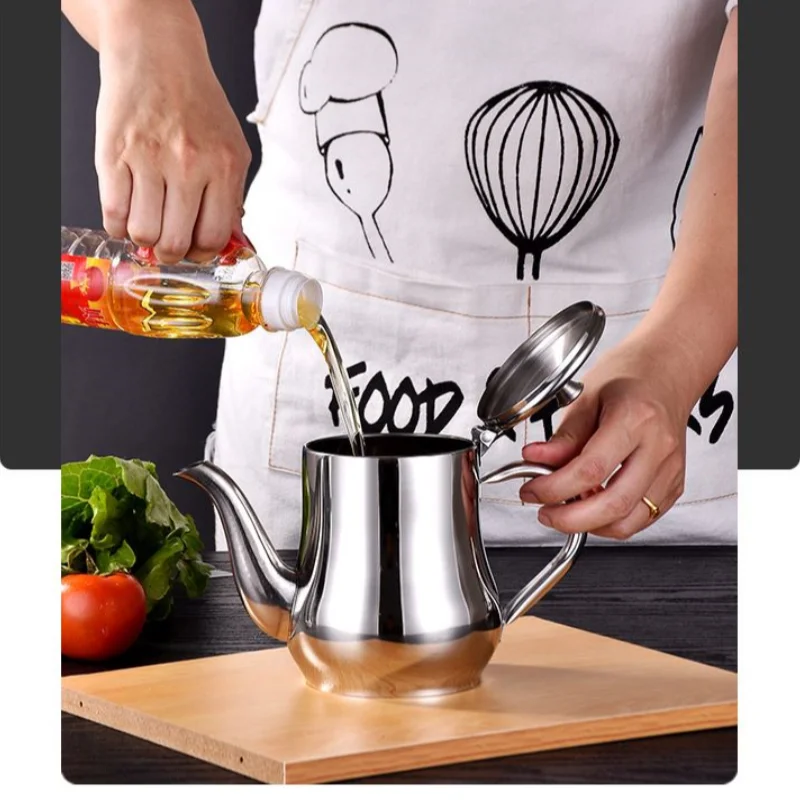 24/32oz With Filter Mesh Storage Pot Leak-proof Oil Tank Cooking Stainless Steel Oil Cans Kitchen Supplies Container Household
24/32oz With Filter Mesh Storage Pot Leak-proof Oil Tank Cooking Stainless Steel Oil Cans Kitchen Supplies Container Household
