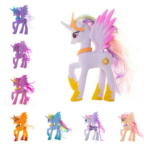 8Pcs/Set Unicorn Princess Luna Twilight Sparkle Rainbow Horse Action Toy Figures 14CM High (Crown Color Random Delivery)
8Pcs/Set Unicorn Princess Luna Twilight Sparkle Rainbow Horse Action Toy Figures 14CM High (Crown Color Random Delivery)