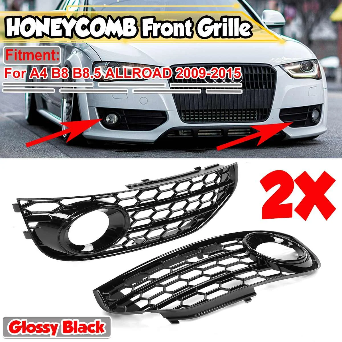 Передняя противотуманная решетка для Audi A4 B8 B8.5 ALLROAD 2009-2015 8K0807681J01C 8K0807682J01C
Передняя противотуманная решетка для Audi A4 B8 B8.5 ALLROAD 2009-2015 8K0807681J01C 8K0807682J01C