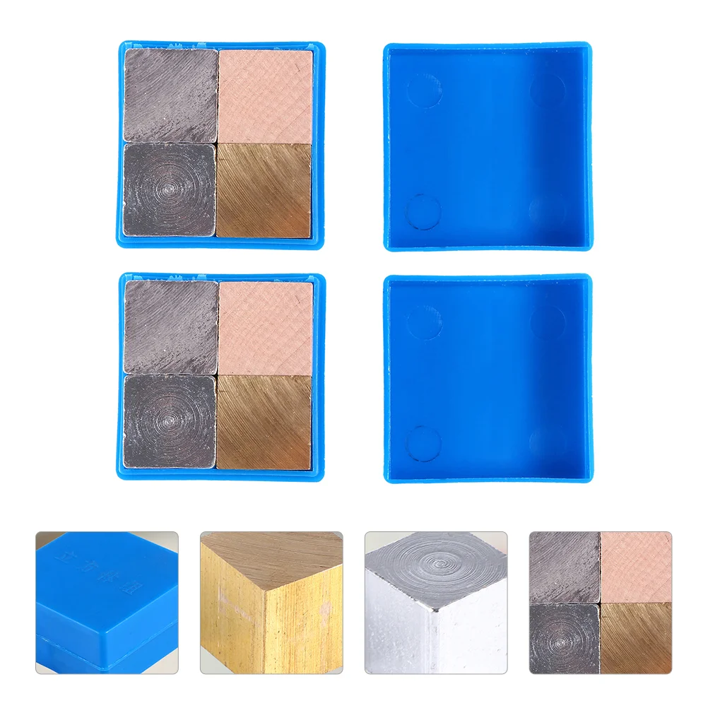 

8 Pcs Material Density Equipment Copper Aluminum Iron Studying Specific Gravity Experiments Supply Cube Heat