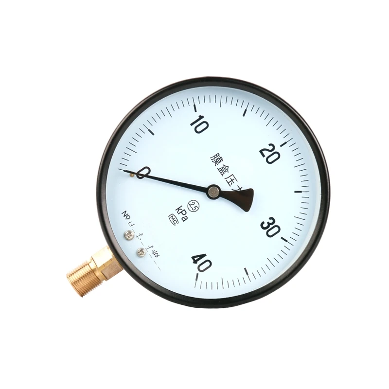 

Best Sale YE-150 Air Diaphragm Pressure GaugePhosphor Bronze Film Box Pressure Gauge Positive Pressure Meter 0-40KPA