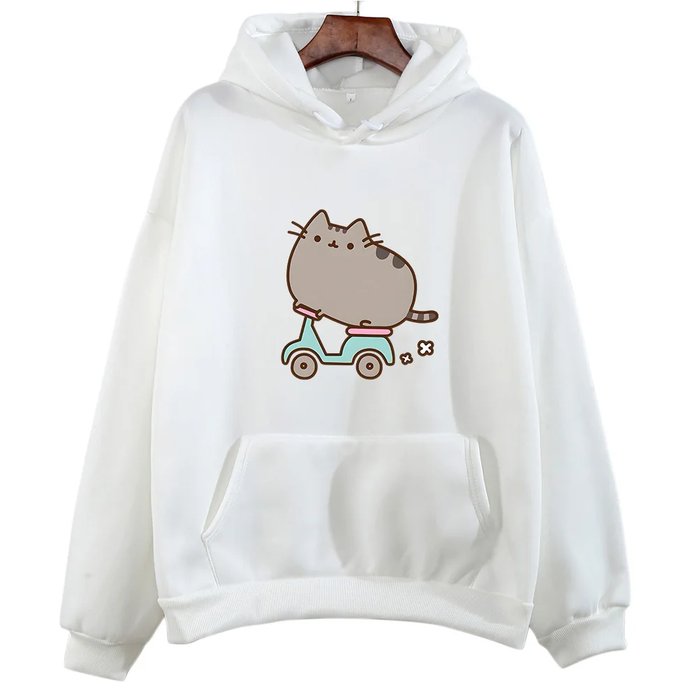 

Pusheenn Cat Driving Car Graphic Hoodie Cute Animal Print Clothes Women/men Long Sleeve Sweatshirt Fall Winter Fleece Pullovers