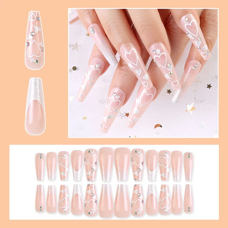 24pcs Wearing False Nail Adult Nail Patch Short Section With Diamond Finished Wearing Nail Patch Set Diy Manicure False Nails
24pcs Wearing False Nail Adult Nail Patch Short Section With Diamond Finished Wearing Nail Patch Set Diy Manicure False Nails