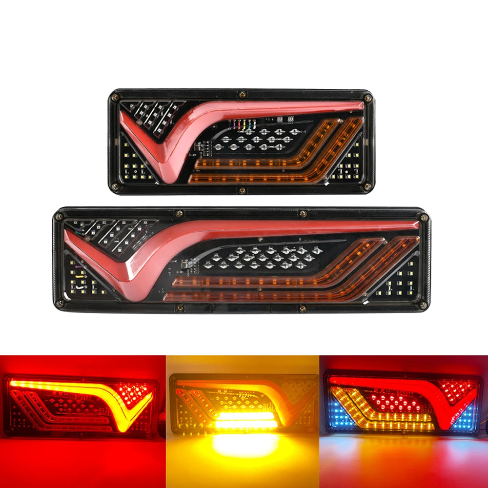 2PCS Car Dynamic LED Truck Tail Light Turn Signal Rear Brake Lights Reverse 12/24V Signal Lamp Trailer Lorry Bus Accessories
2PCS Car Dynamic LED Truck Tail Light Turn Signal Rear Brake Lights Reverse 12/24V Signal Lamp Trailer Lorry Bus Accessories