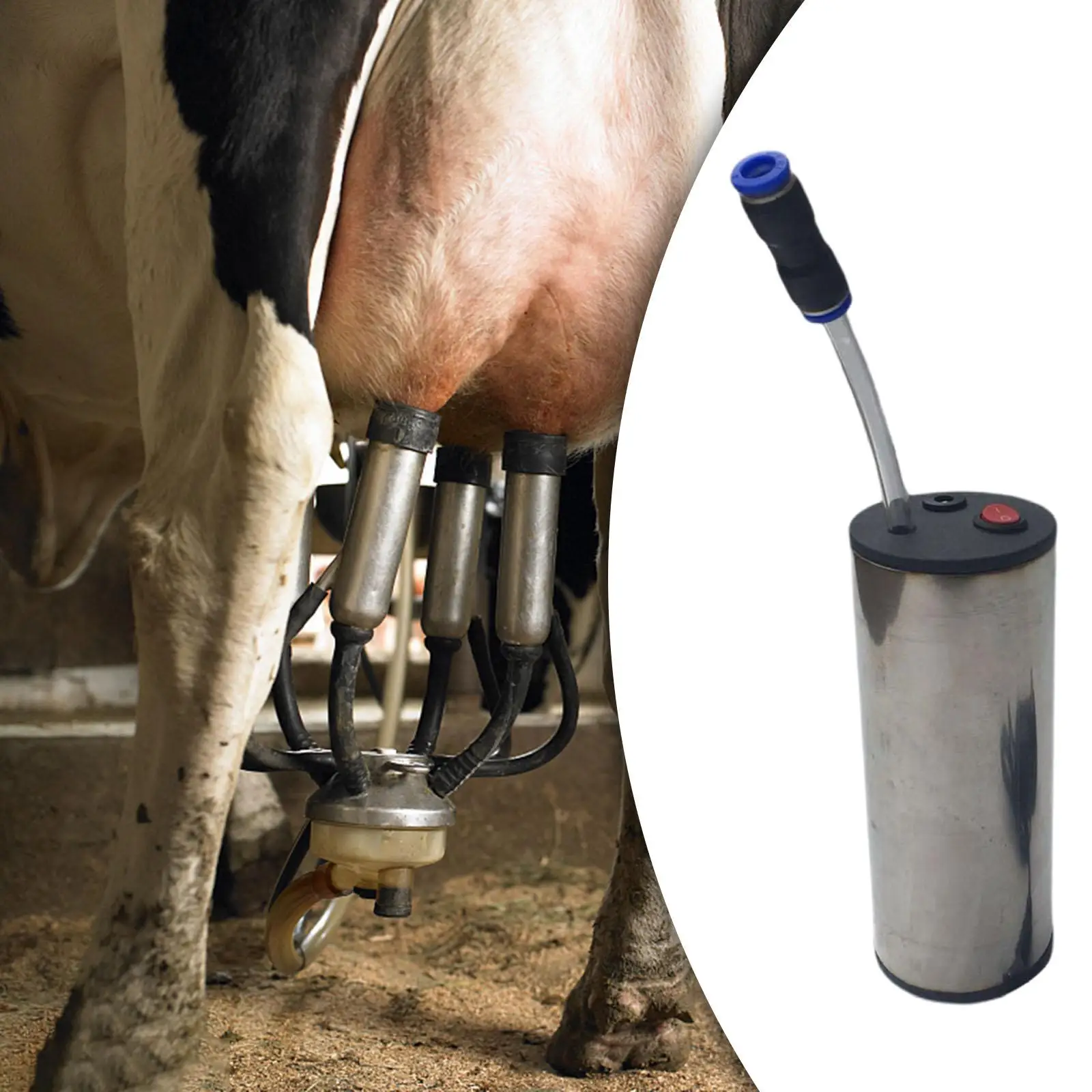 

Electric Milker Machine Vacuum Pump Portable 12V for Farm Animals Cows Cattle Goat Sheep Horse