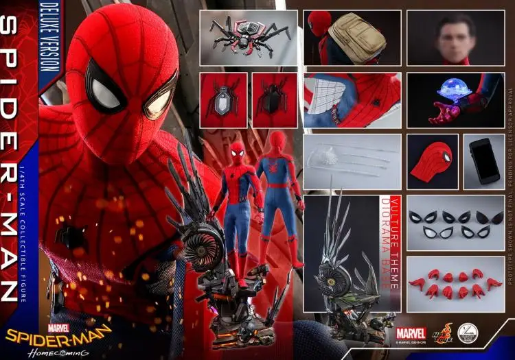 Original Hot Toys Marvel Avengers Spiderman 1/4 Anime Action Figure Collection Model Toys Deluxe Edition and Regular Edition
Original Hot Toys Marvel Avengers Spiderman 1/4 Anime Action Figure Collection Model Toys Deluxe Edition and Regular Edition