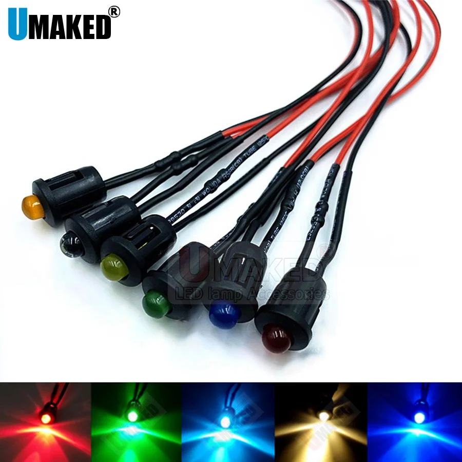 

Предварительно проводной светодиодный круглый светильник F5 5 мм 20 см, лампочка, чип, бусины, кабель, DC 12 В, белый, теплый, красный, зеленый, синий, желтый, излучающие диоды