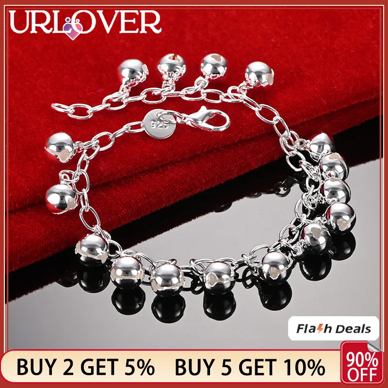 925 Stamp Silver Color Popular Cute Small Bell Chain Bracelet For Woman Party Birthday Gift Fashion Jewelry Wedding Accessories 
925 Stamp Silver Color Popular Cute Small Bell Chain Bracelet For Woman Party Birthday Gift Fashion Jewelry Wedding Accessories