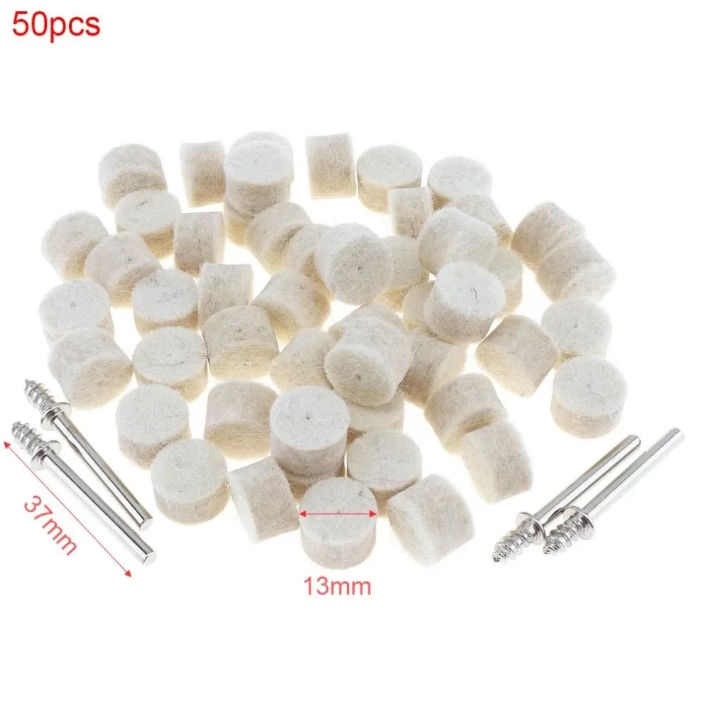 50pcs 13mm Wool Felt Buffing Wheels Polishing Abrasive Pad +4pcs Mandrels For Dreme Rotary Electric Drill Tools Accessories
50pcs 13mm Wool Felt Buffing Wheels Polishing Abrasive Pad +4pcs Mandrels For Dreme Rotary Electric Drill Tools Accessories